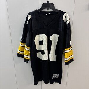 Vintage 1995 Starter NFL Pittsburgh Steelers Kevin Greene # 91 Men 48 L Jersey